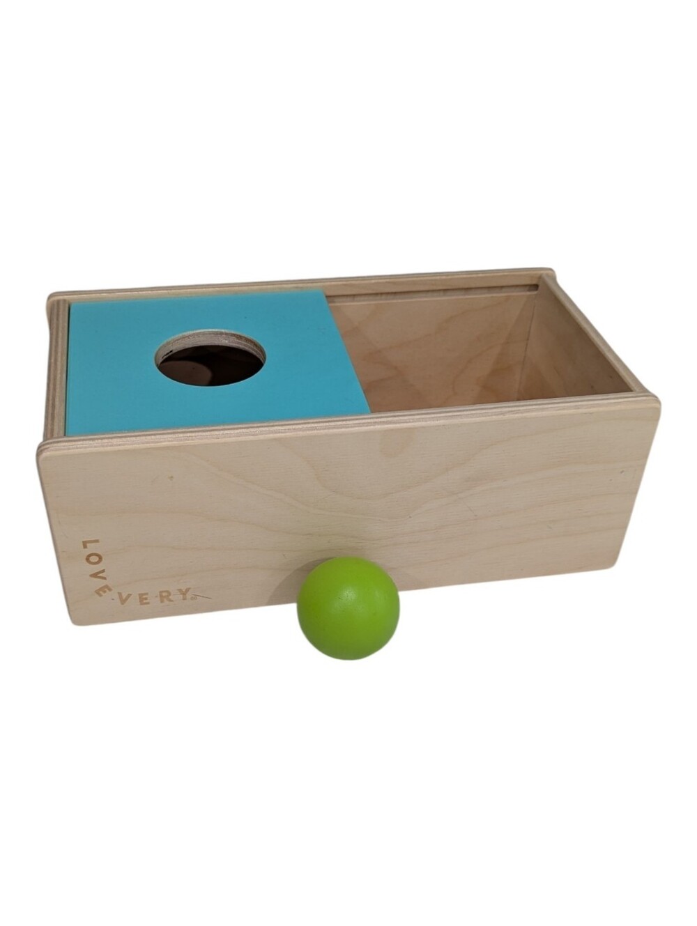 Lovevery Sliding Top Drop Box Wooden Ball Montessori First Birthday Thinker Kit